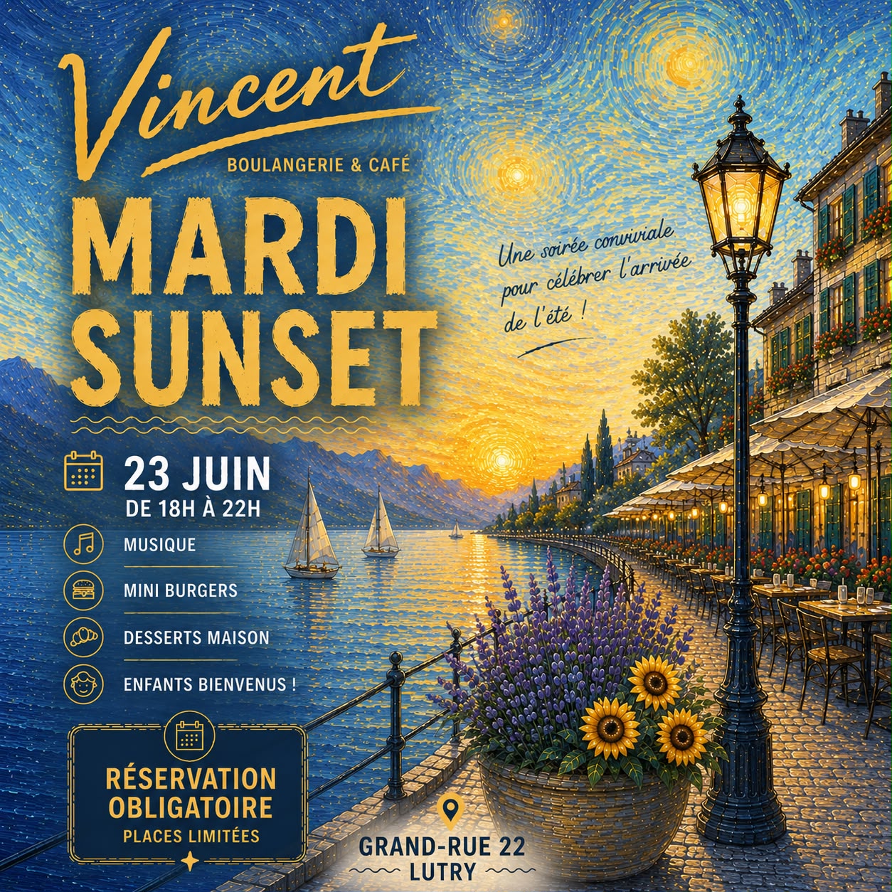Préventes - Soirée MARDI SUNSET - LUTRY