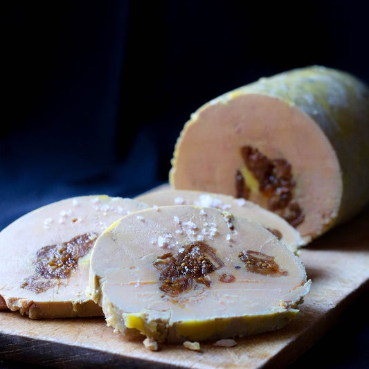 Ballotine de foie gras canard fait maison Cognac et figues sèches